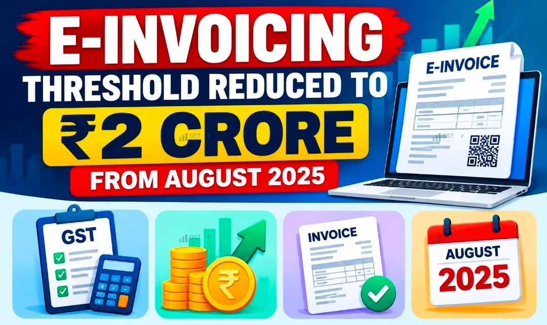 E-Invoicing Threshold Reduced to ₹2 Crore from August 2025 